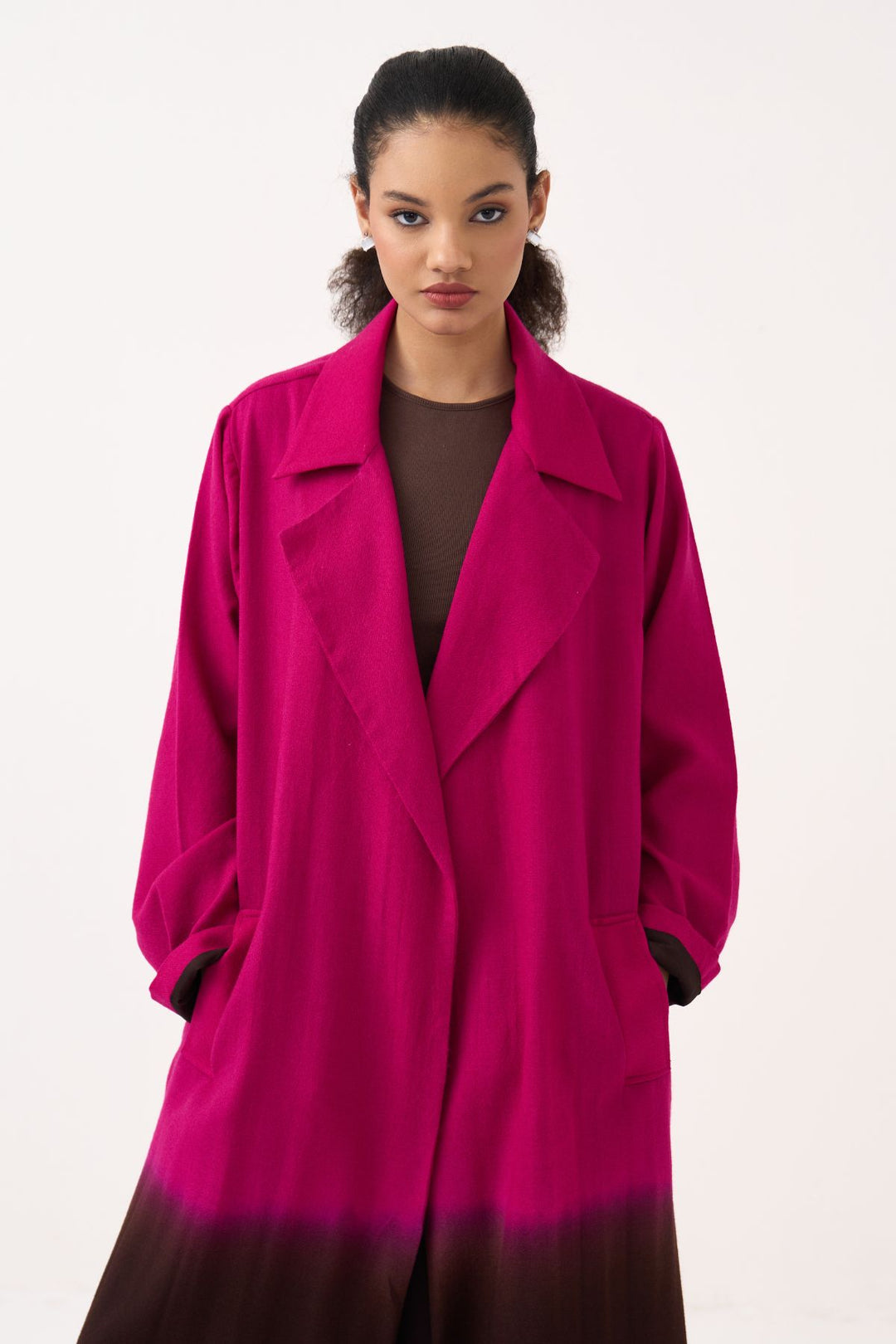 Dip Dye Woollen Trench Co-ord (Set Of 2)
