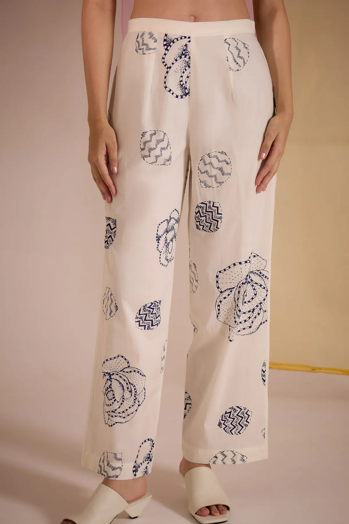 Blue Short Scallop Kurta with Farshi Salwar
