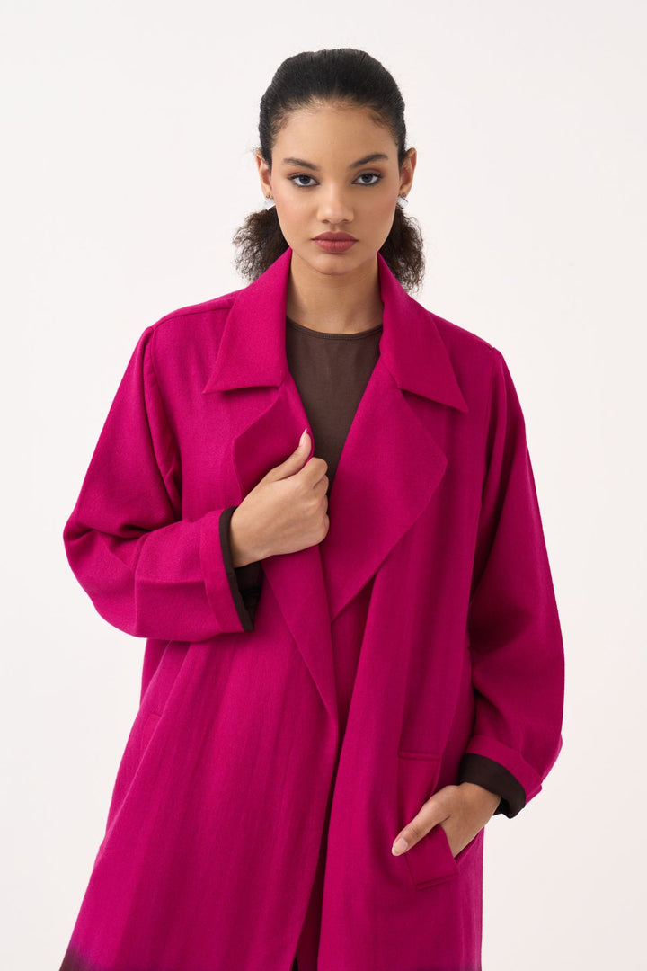 Dip Dye Woollen Trench Co-ord (Set Of 2)