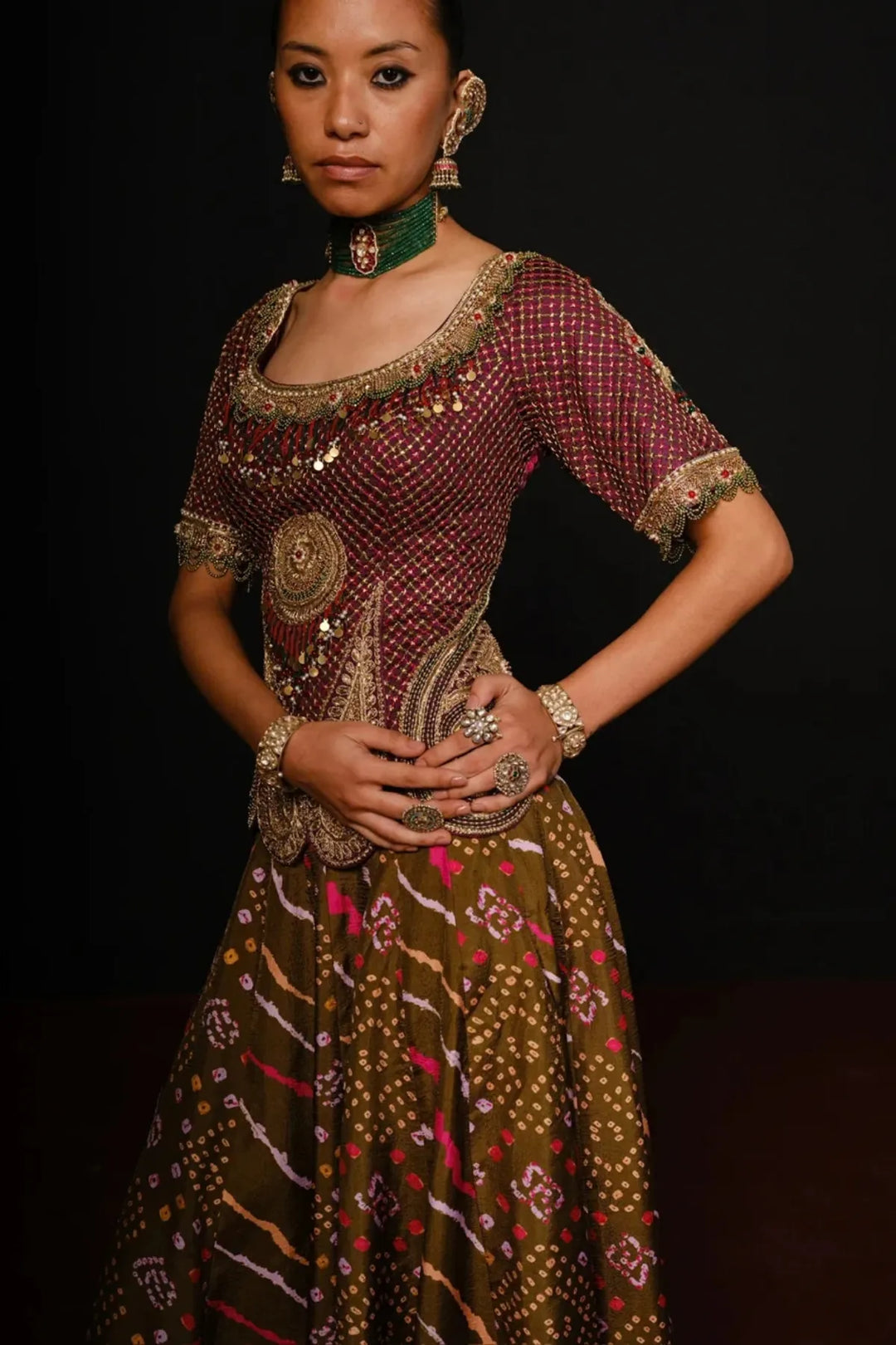 Purple olive marodi set