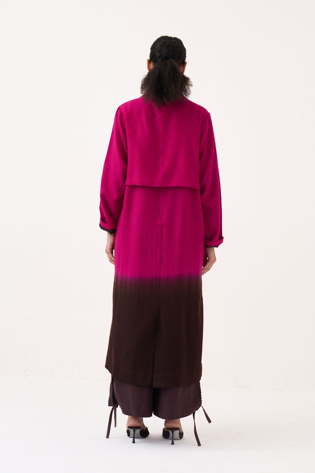 Dip Dye Woollen Trench Co-ord (Set Of 2)