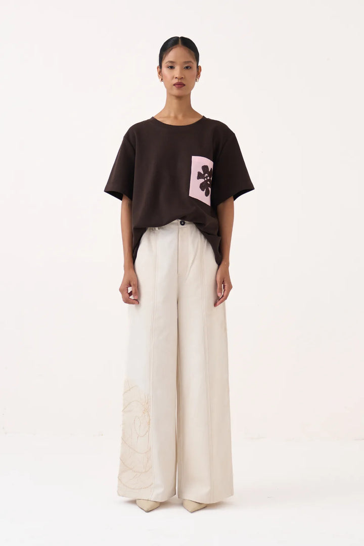 Emb. Patch Pocket T-shirt Co-ord