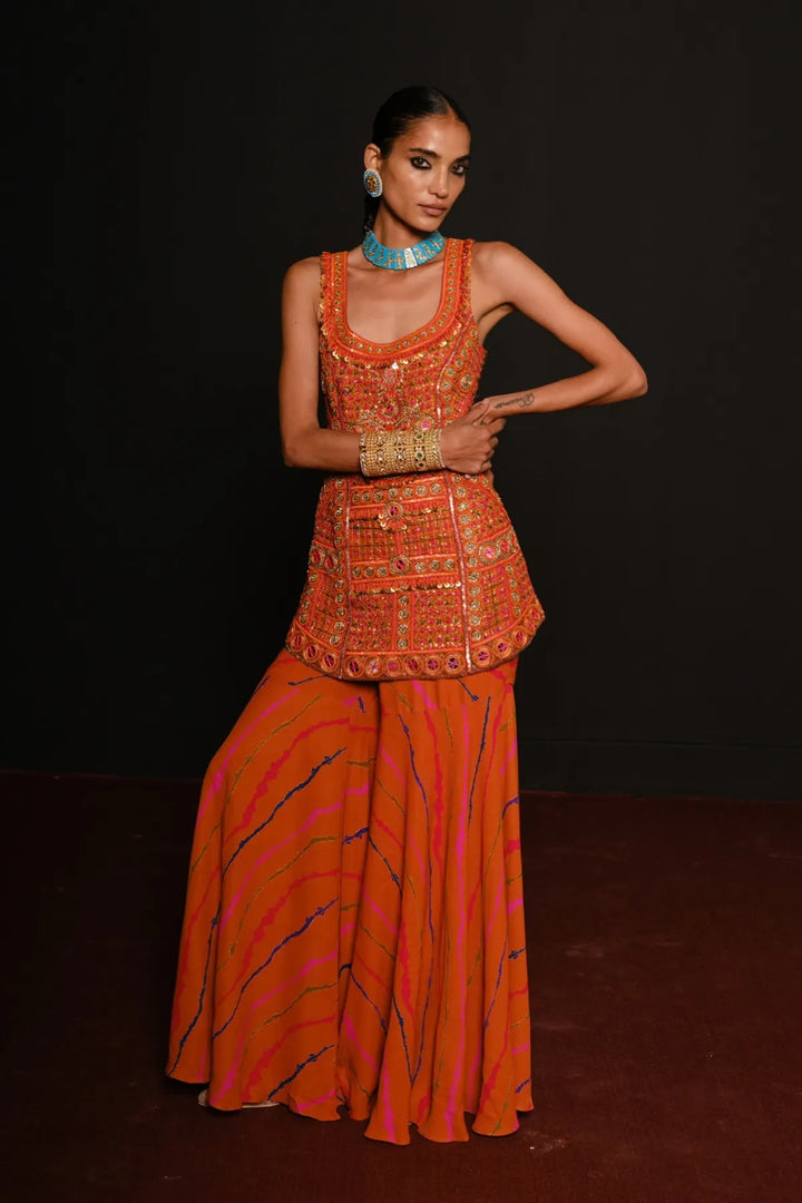 Orange Kurta Set