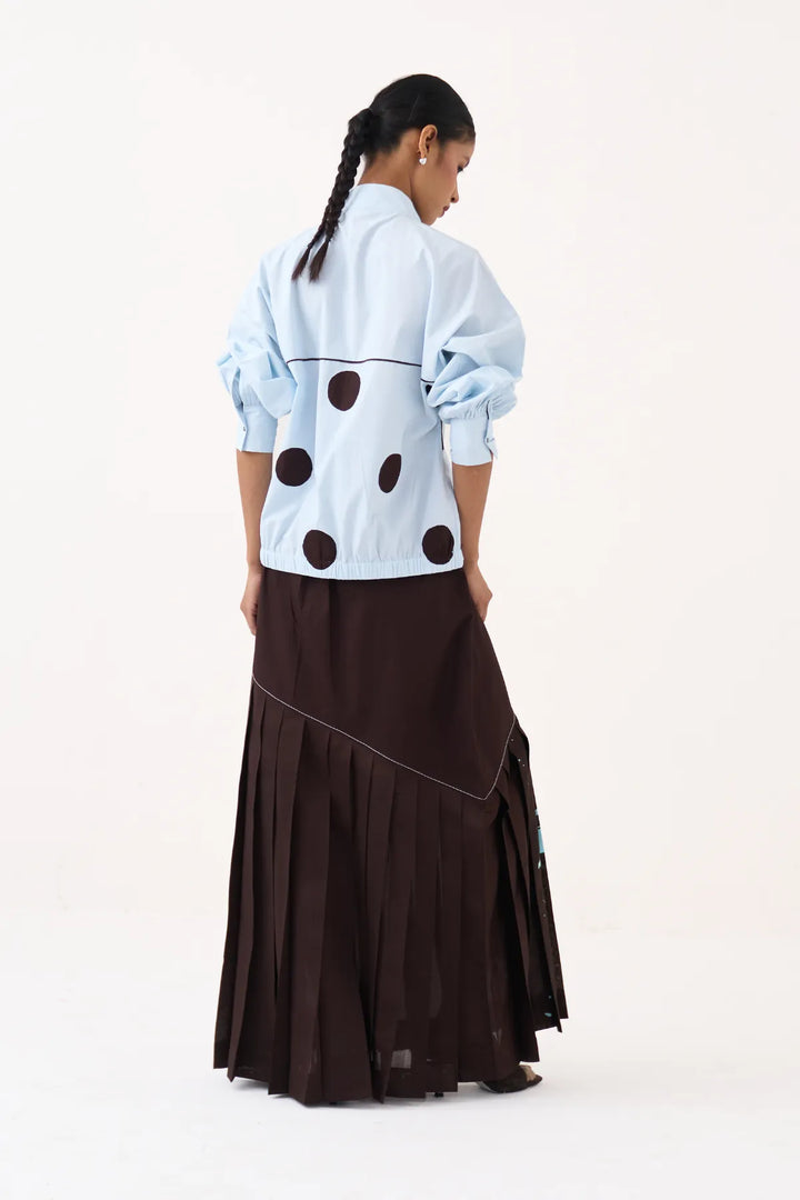 Splash Print Pleated Skirt Co-ord