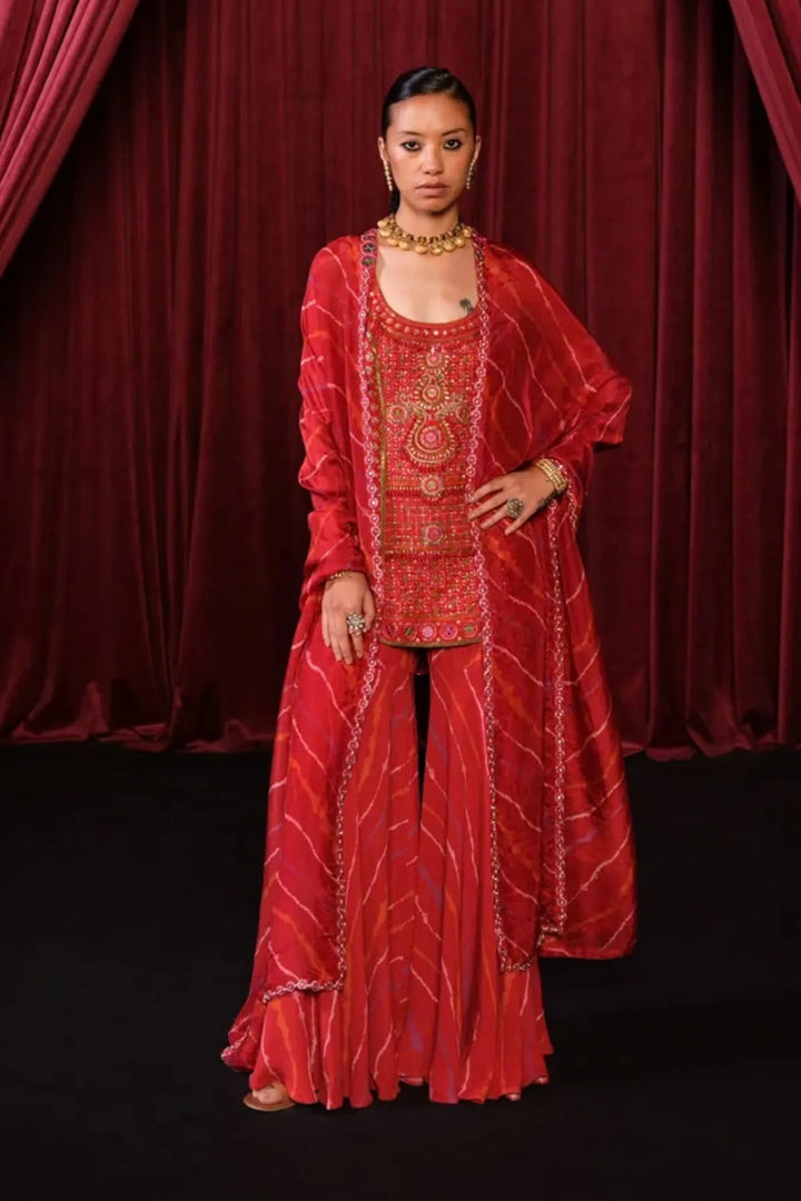 Red Kurta Set