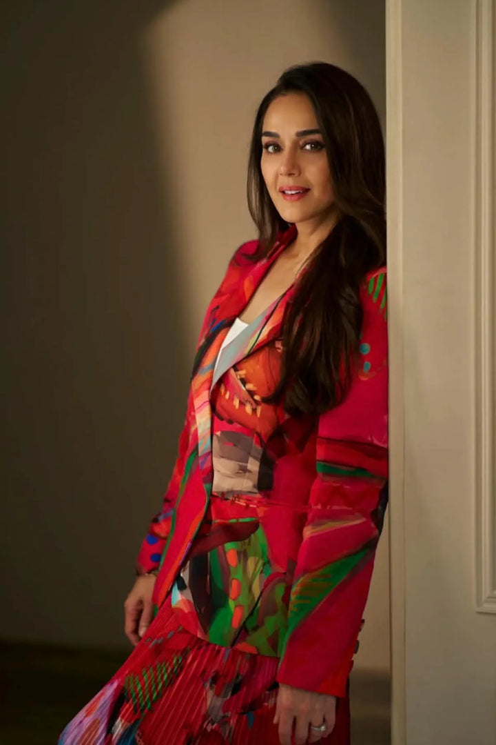 Preity Zinta in Rebekkah Blazer & Zora Skirt