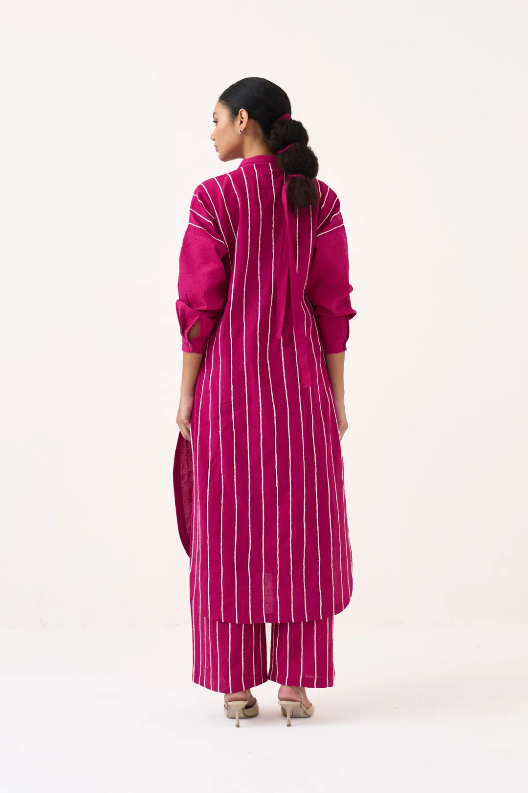 U-Yoke Emb. Tunic Co-ord (Set Of 2)