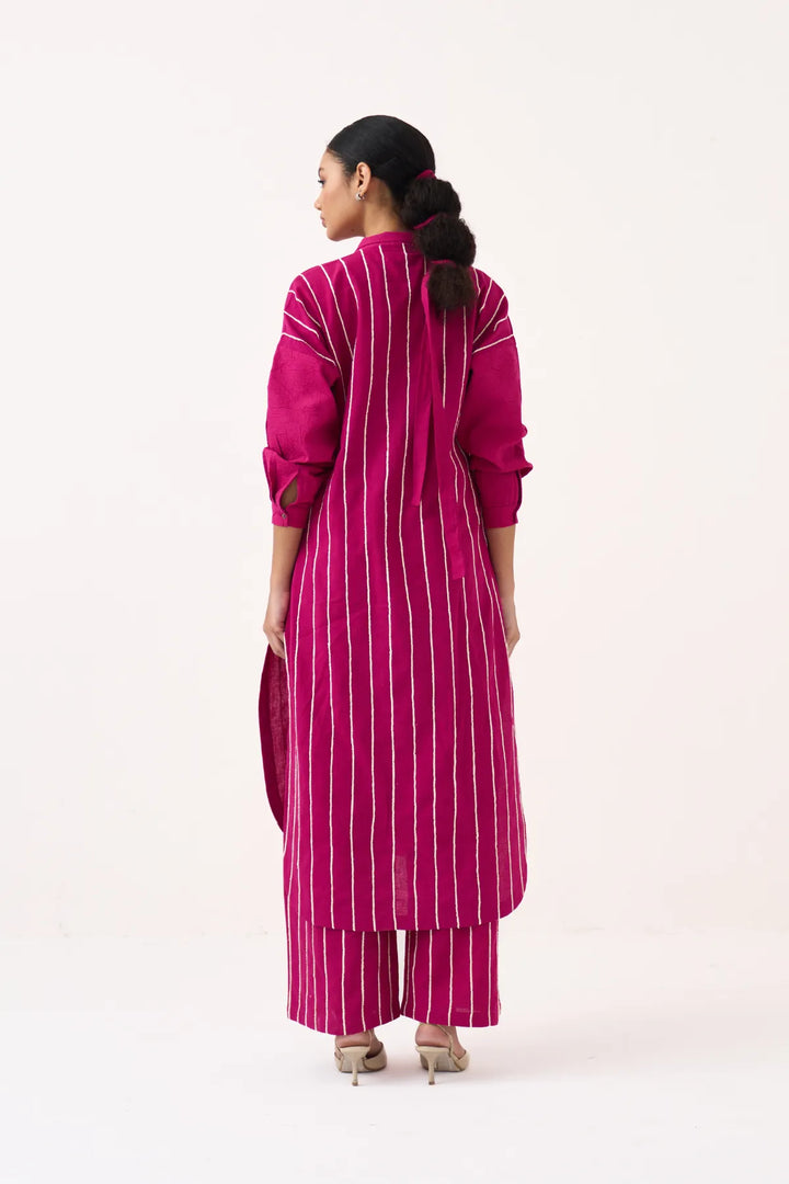 U-Yoke Emb. Tunic Co-ord (Set Of 2)