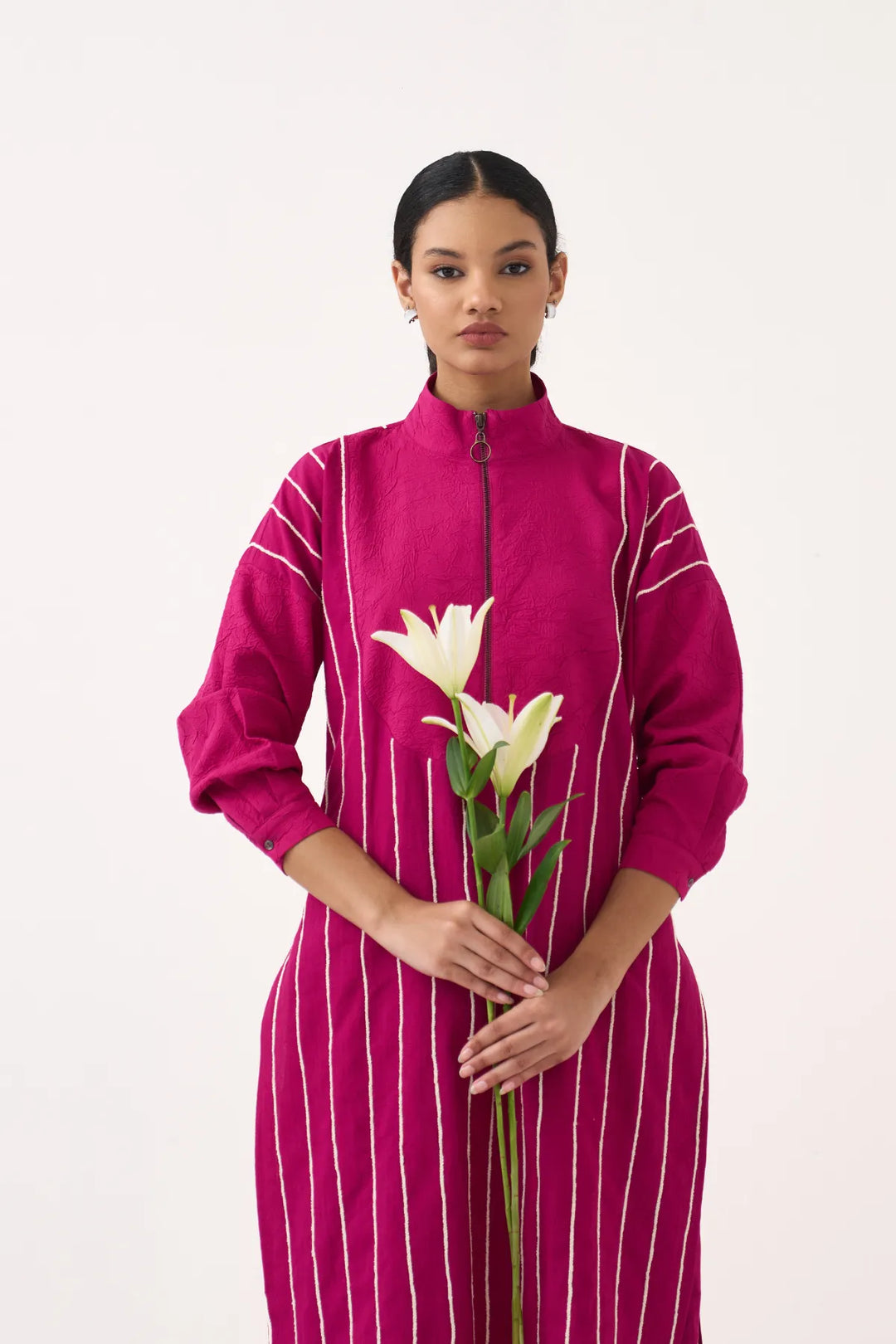 U-Yoke Emb. Tunic Co-ord (Set Of 2)