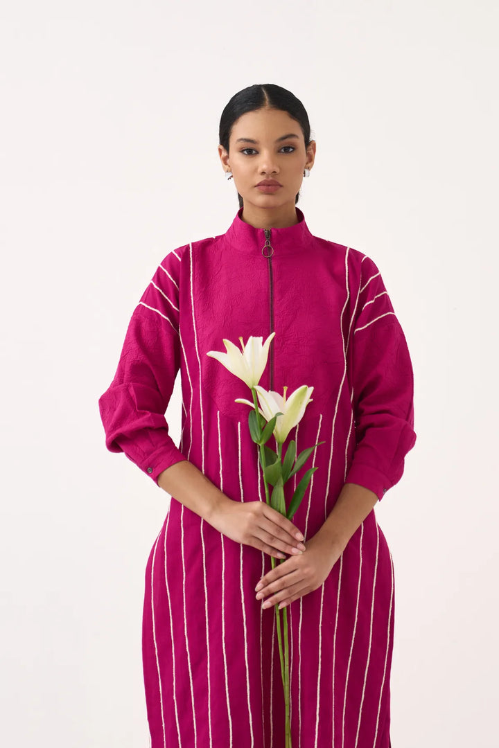 U-Yoke Emb. Tunic Co-ord (Set Of 2)