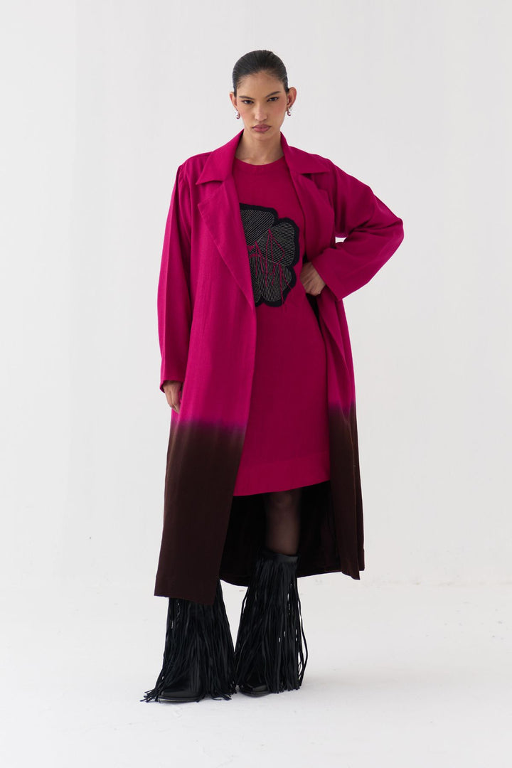 Applique Woollen Dress Co-ord (Set Of 2)