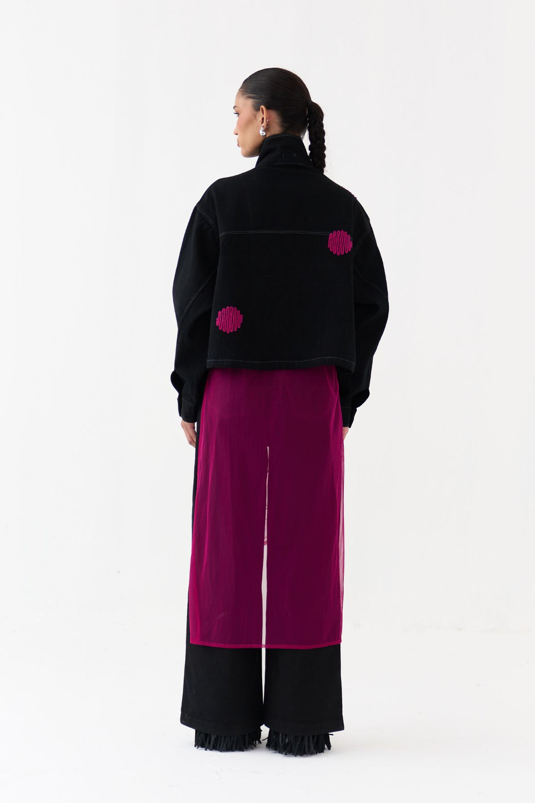 Polka Denim Bomber Co-ord (Set Of 3)