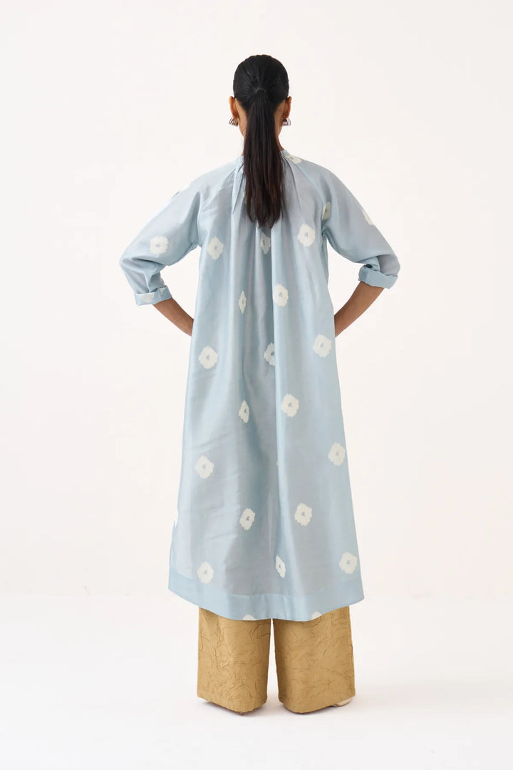Block Print Gather Neck Shirt Co-ord (Set Of 2)