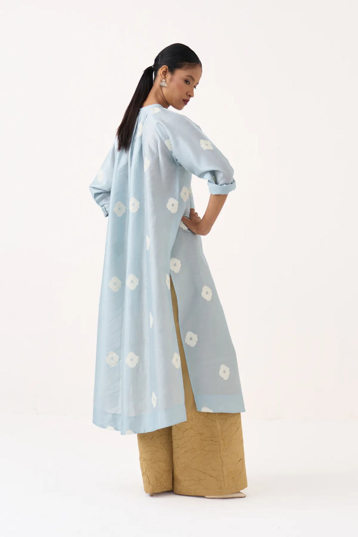 Block Print Gather Neck Shirt Co-ord (Set Of 2)