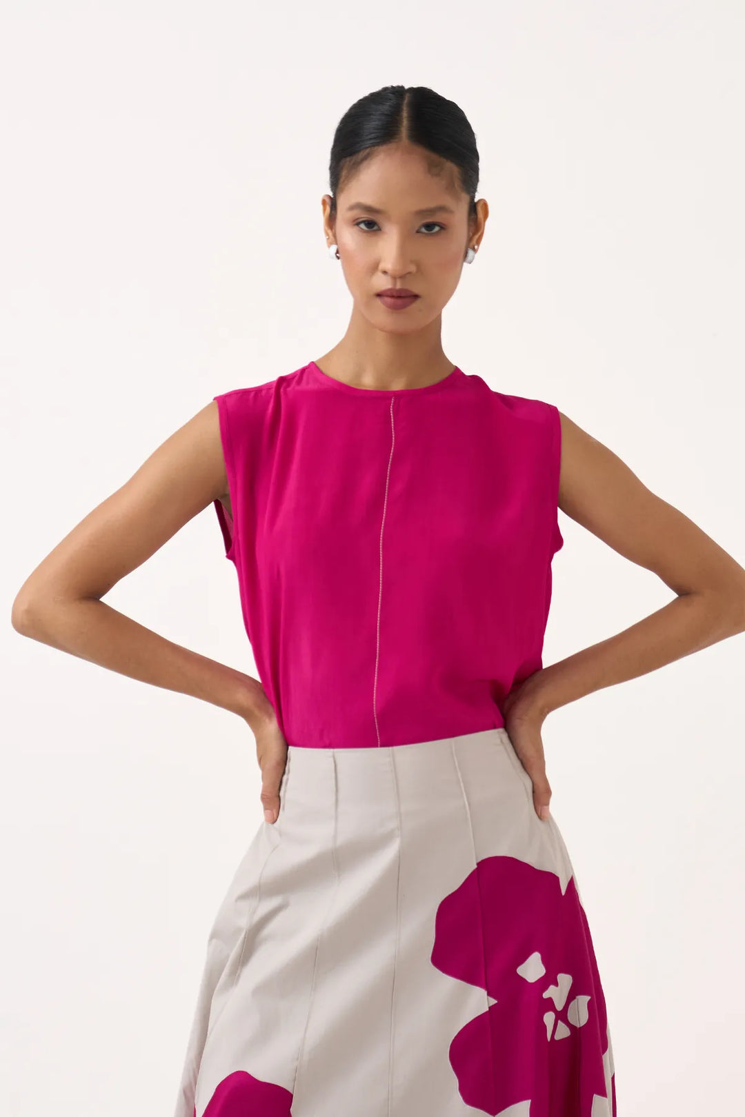 Floral Reverse Applique Skirt Co-ord (Set Of 2)