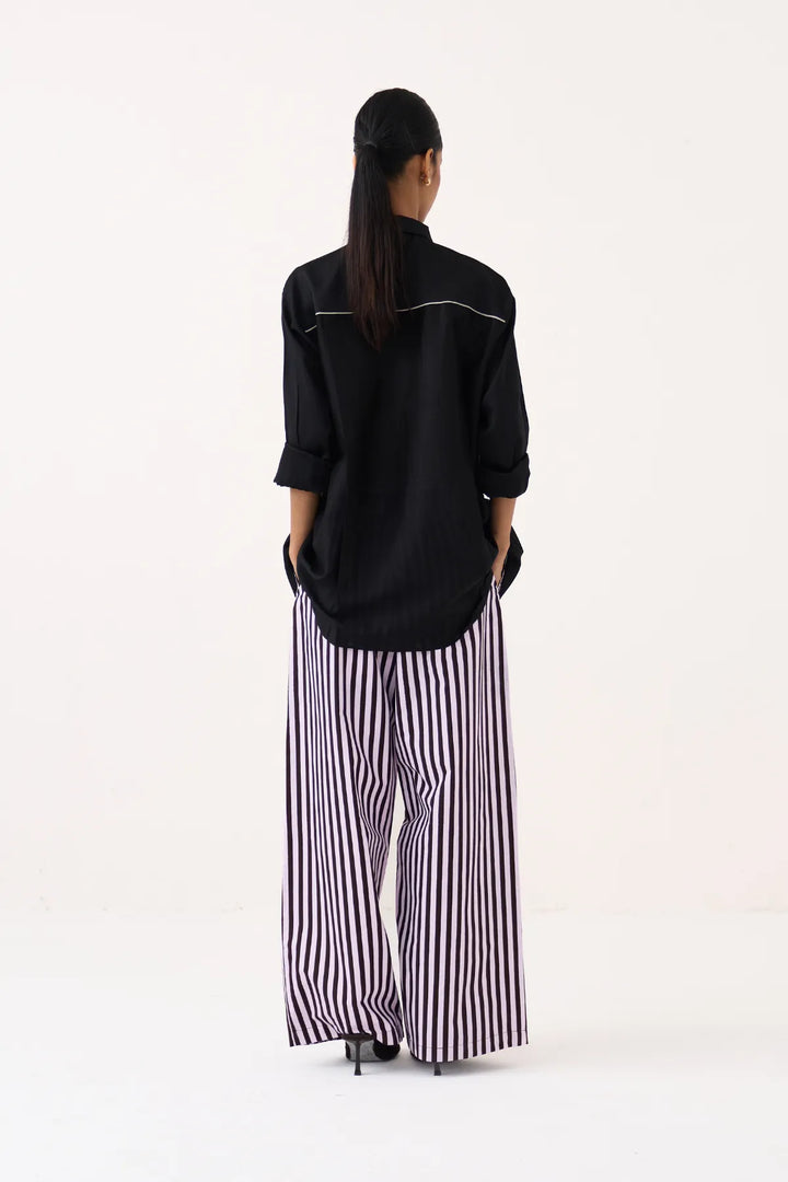 Emb. Patch Pocket Shirt Co-ord (Set Of 2)