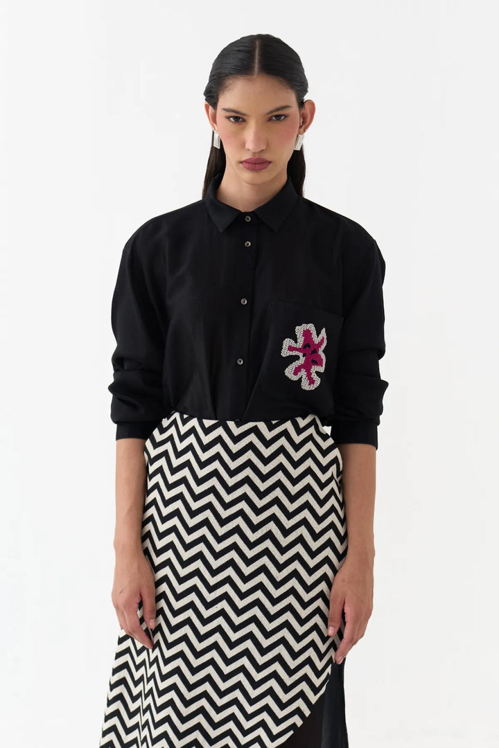 Asymmetric Skirtpant Co-ord (Set Of 3)