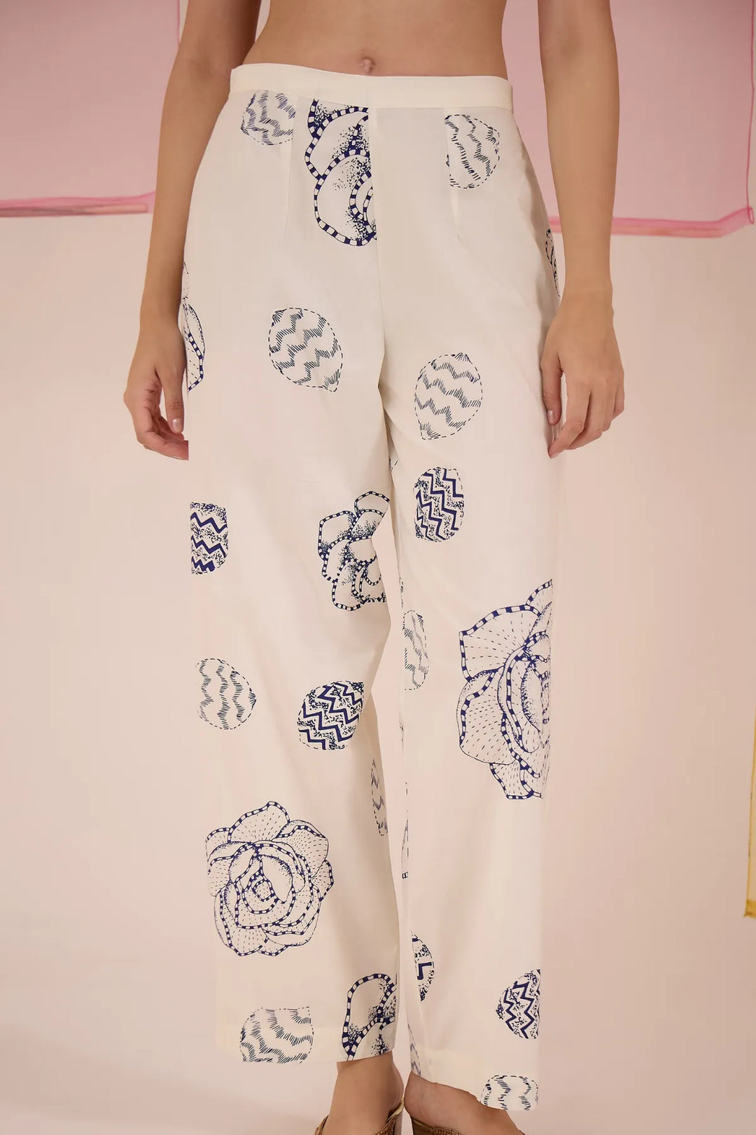 Blue Cotton Silk High Slit Kurta Set