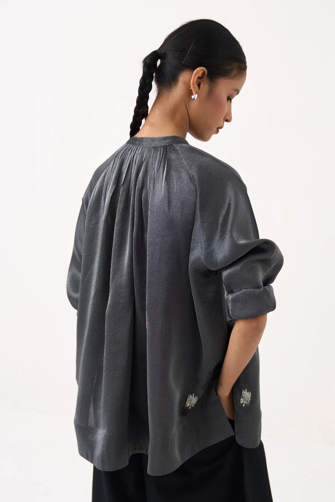 Hand Emb. Peasant Top Co-ord (Set Of 2)