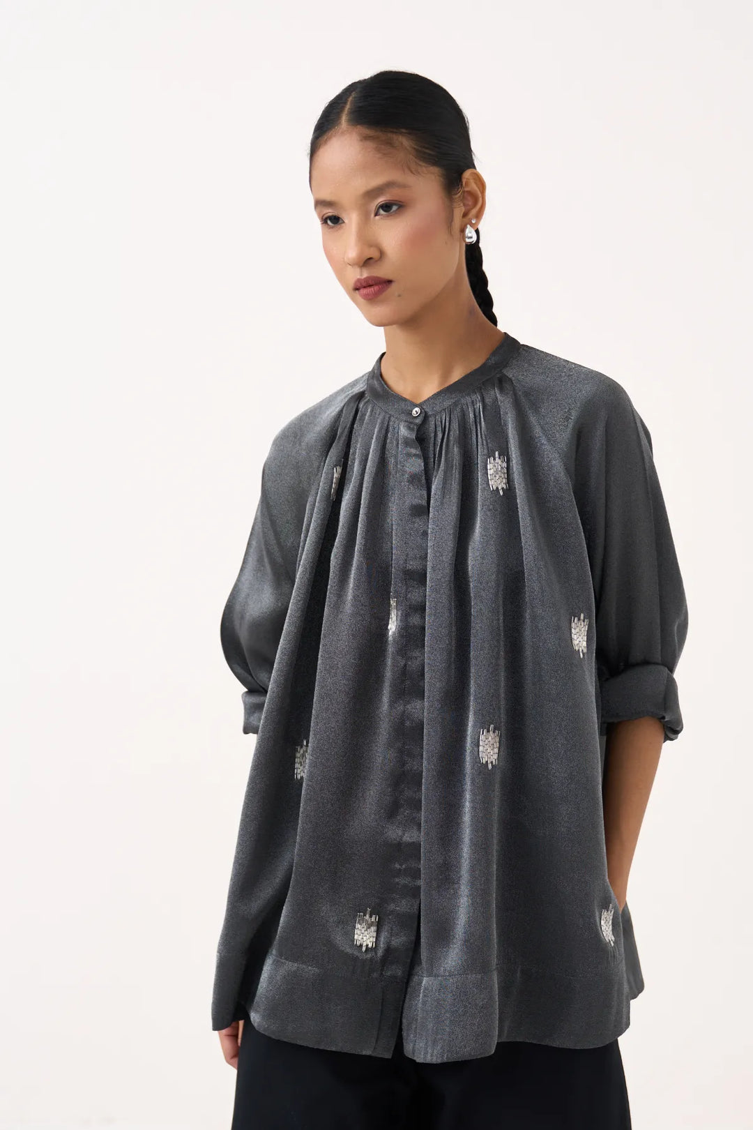 Hand Emb. Peasant Top Co-ord (Set Of 2)