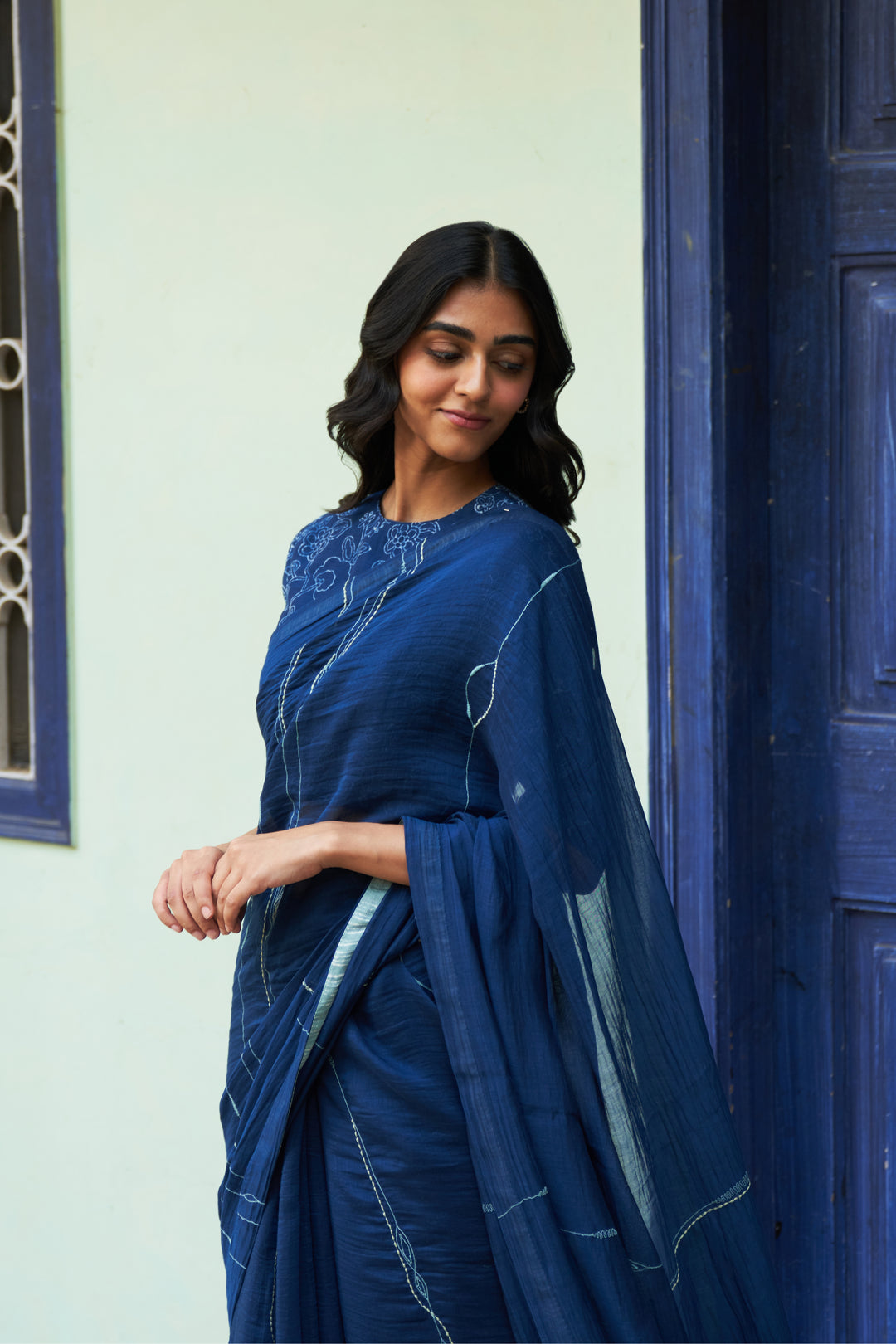 indigo saree