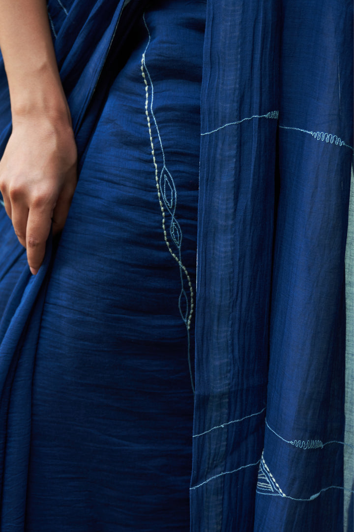 indigo saree