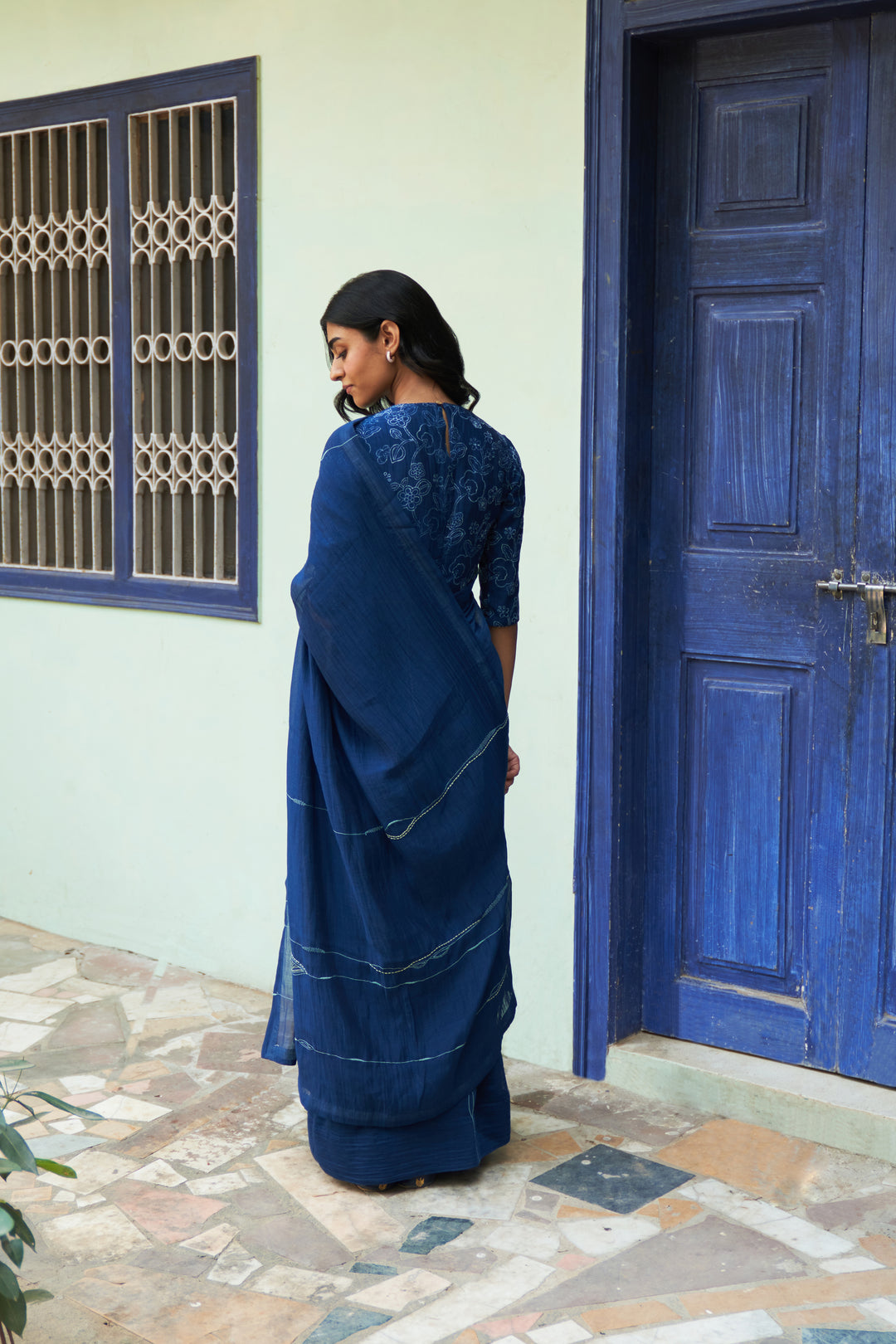 indigo saree