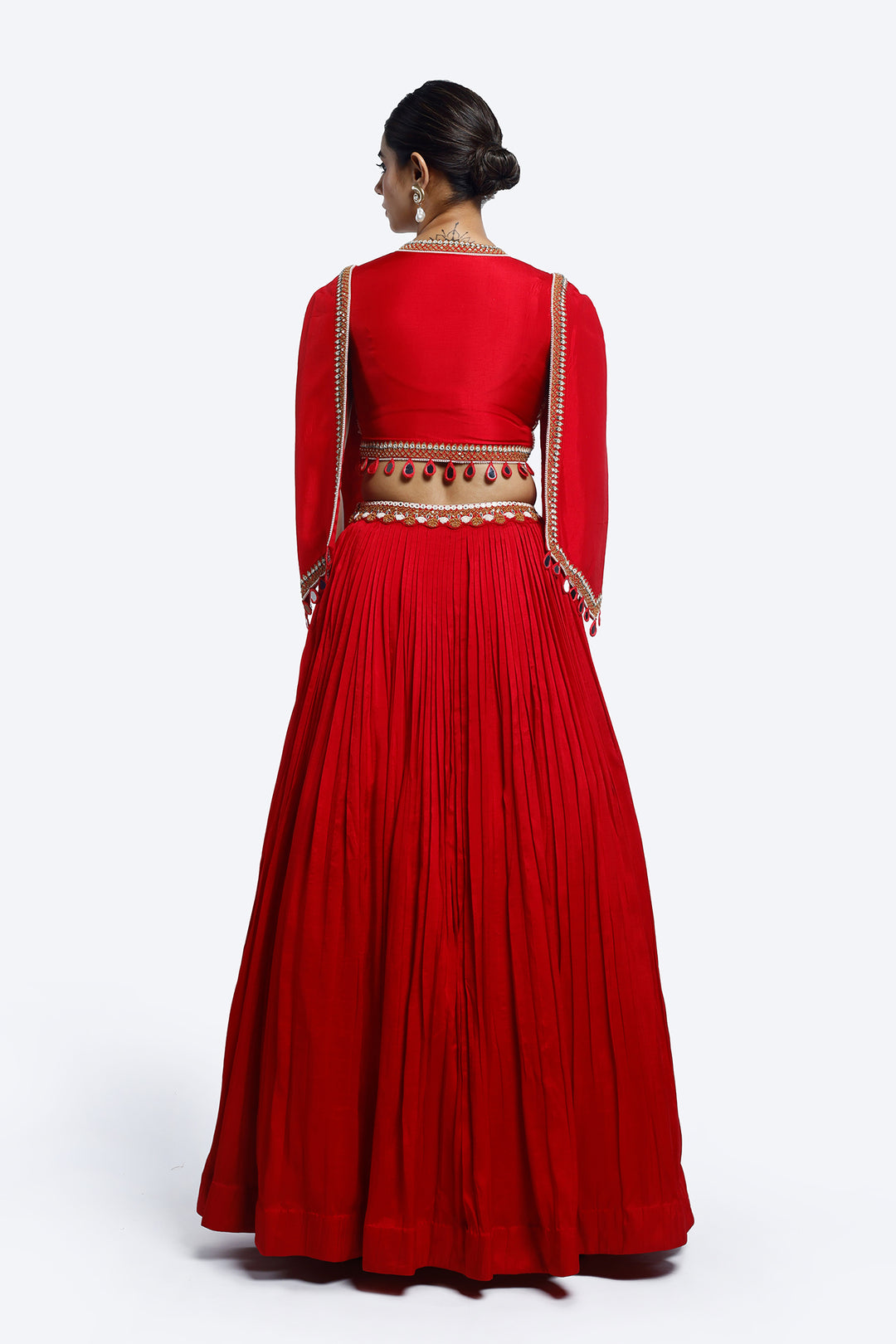 Abla embroidered silk co-ord set