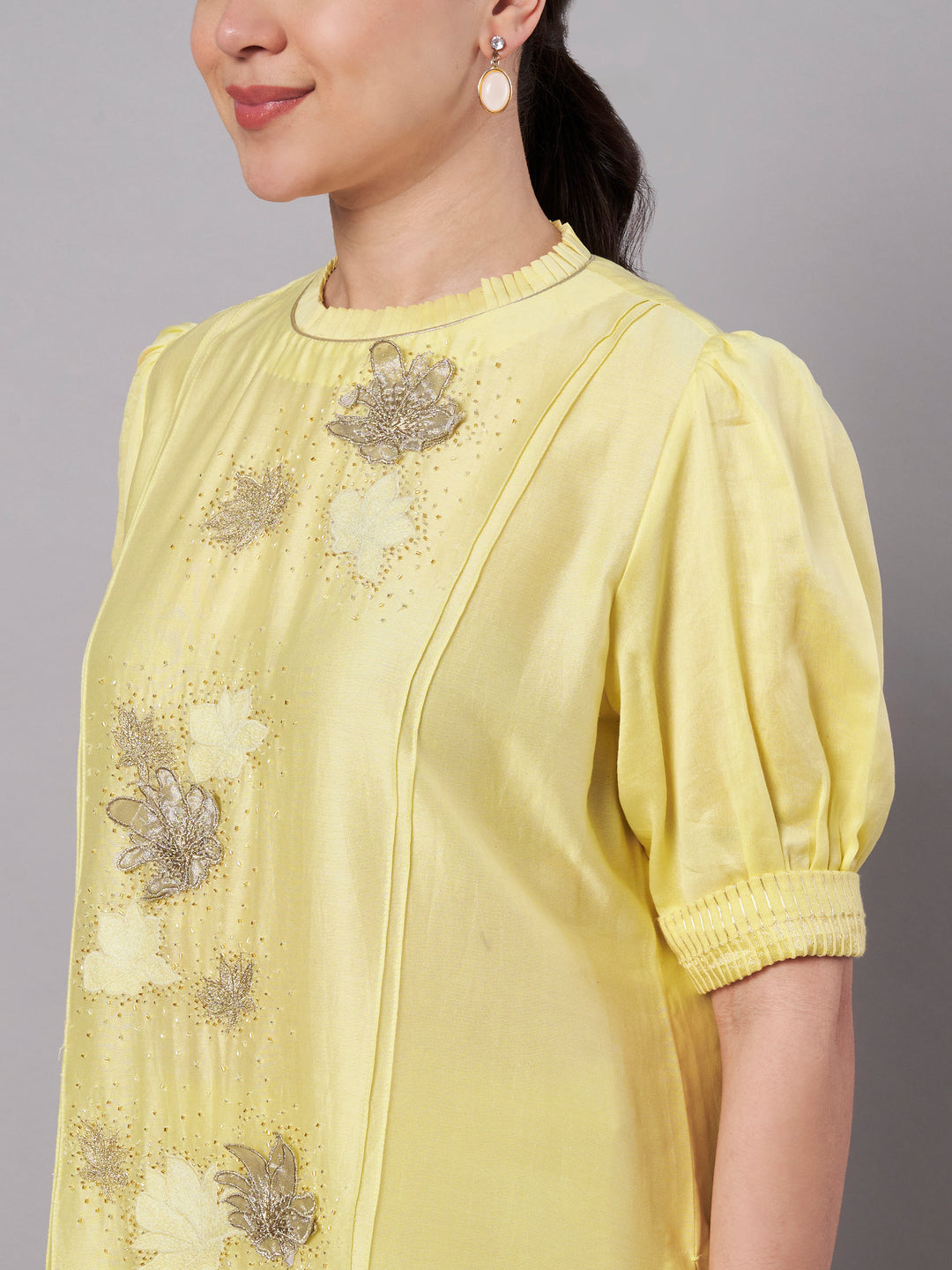 Aurora Kurta Set - Butter Yellow