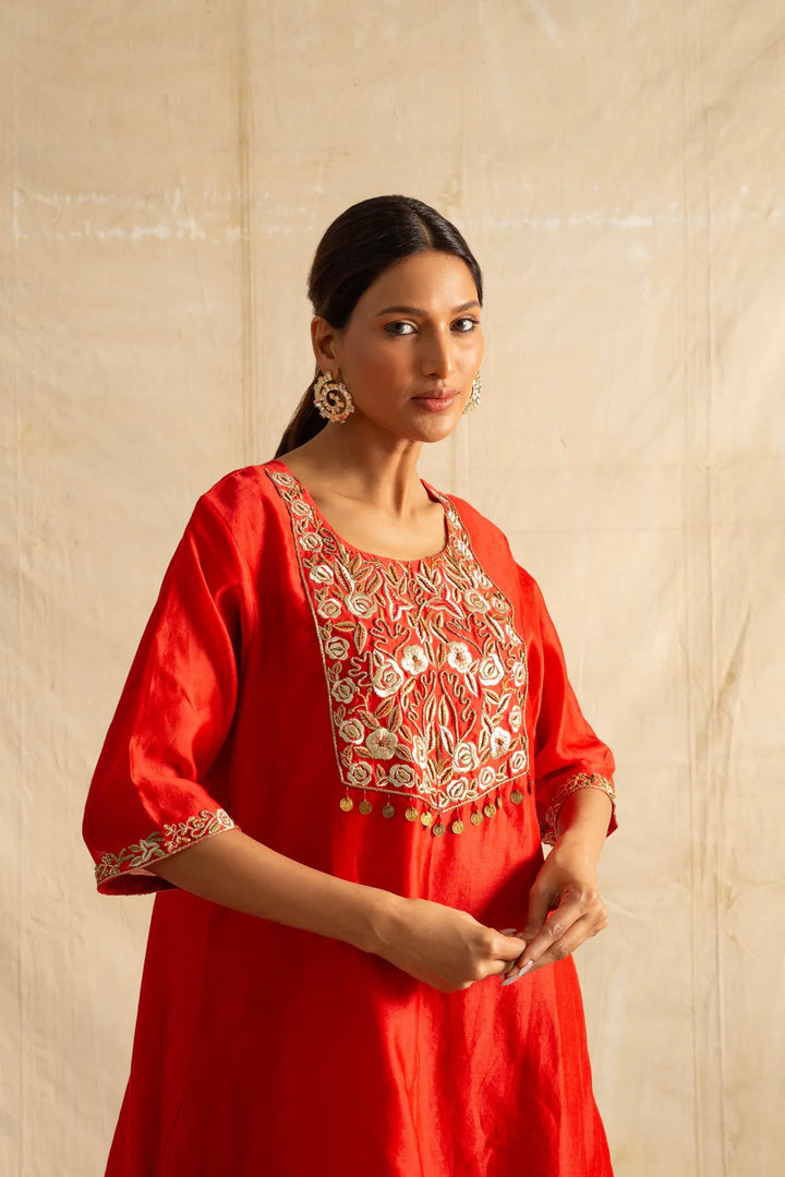 Amruta Suit Set in Red