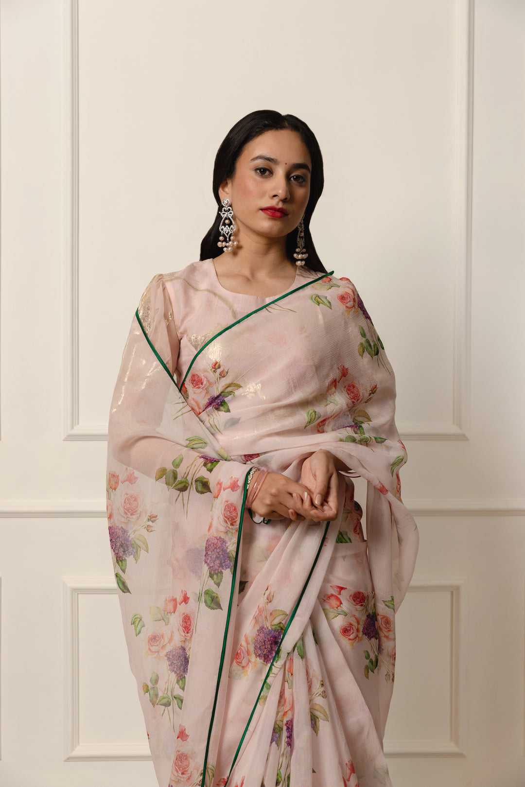 amara printed french chiffon saree