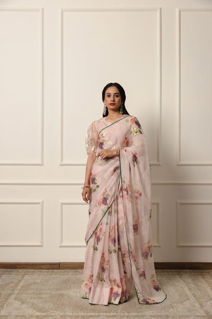 amara printed french chiffon saree