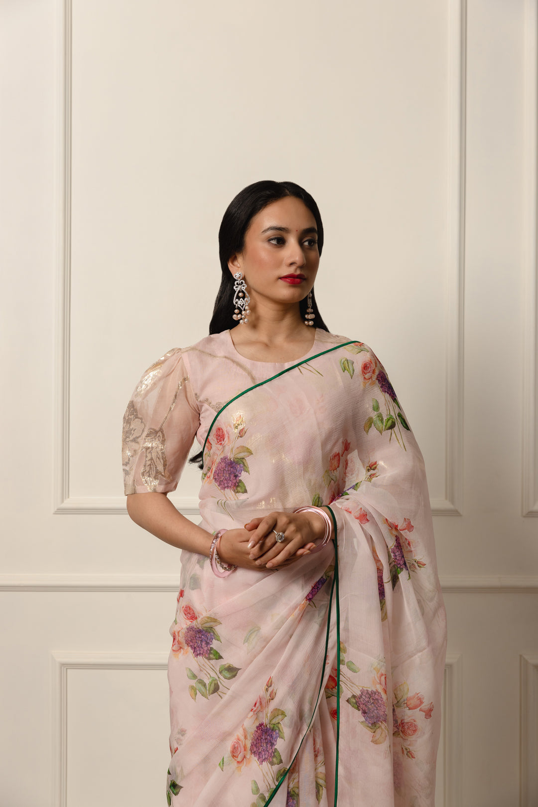 amara printed french chiffon saree