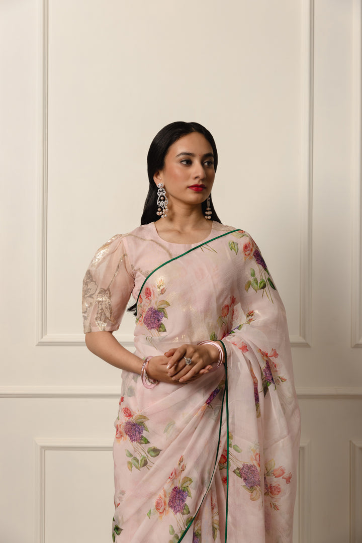 amara printed french chiffon saree