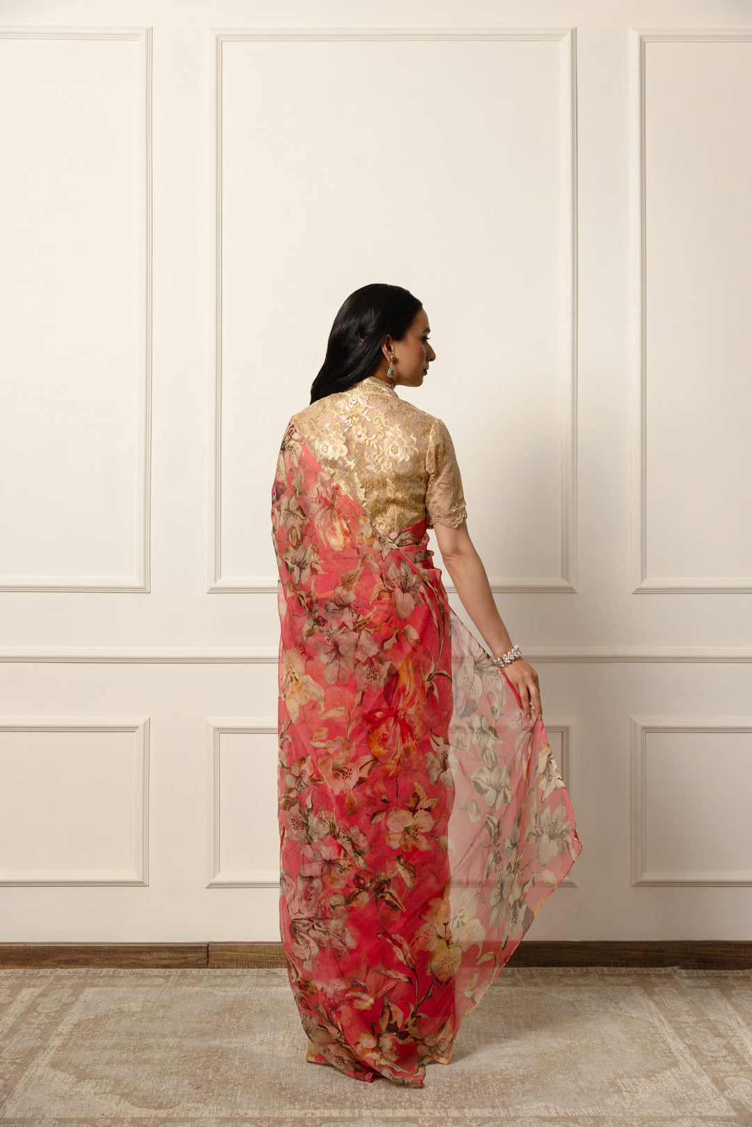 Padma Printed french chiffon saree