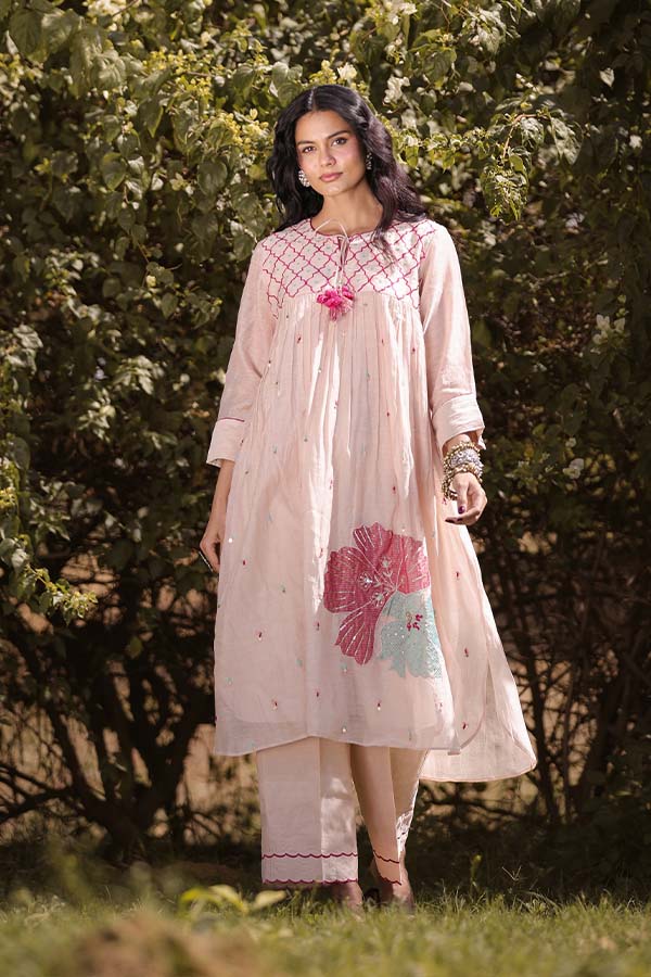 Beige Applique Co-ord