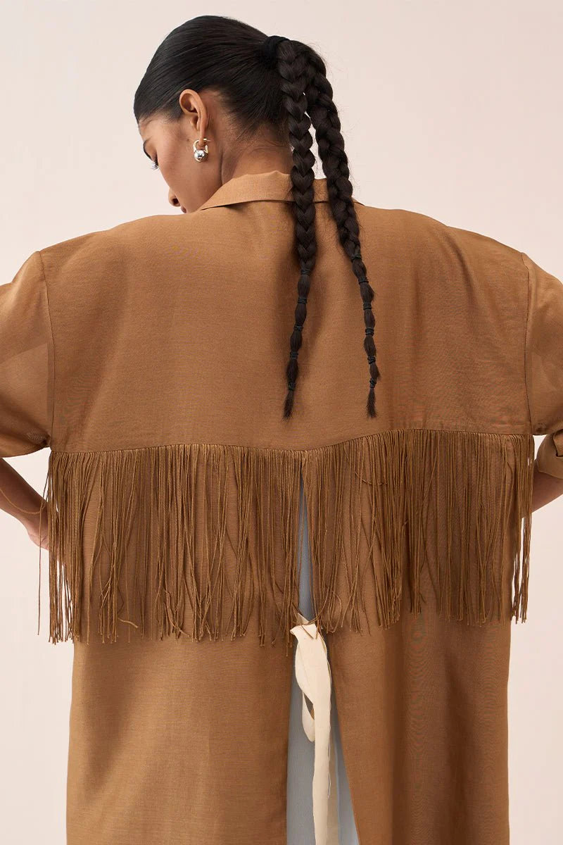 Back Tie Overlay Jacket