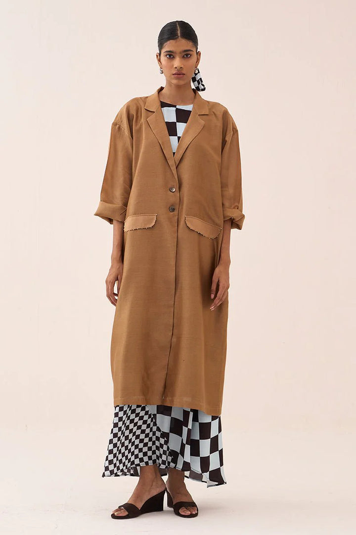 Back Tie Overlay Jacket (Set Of 2)