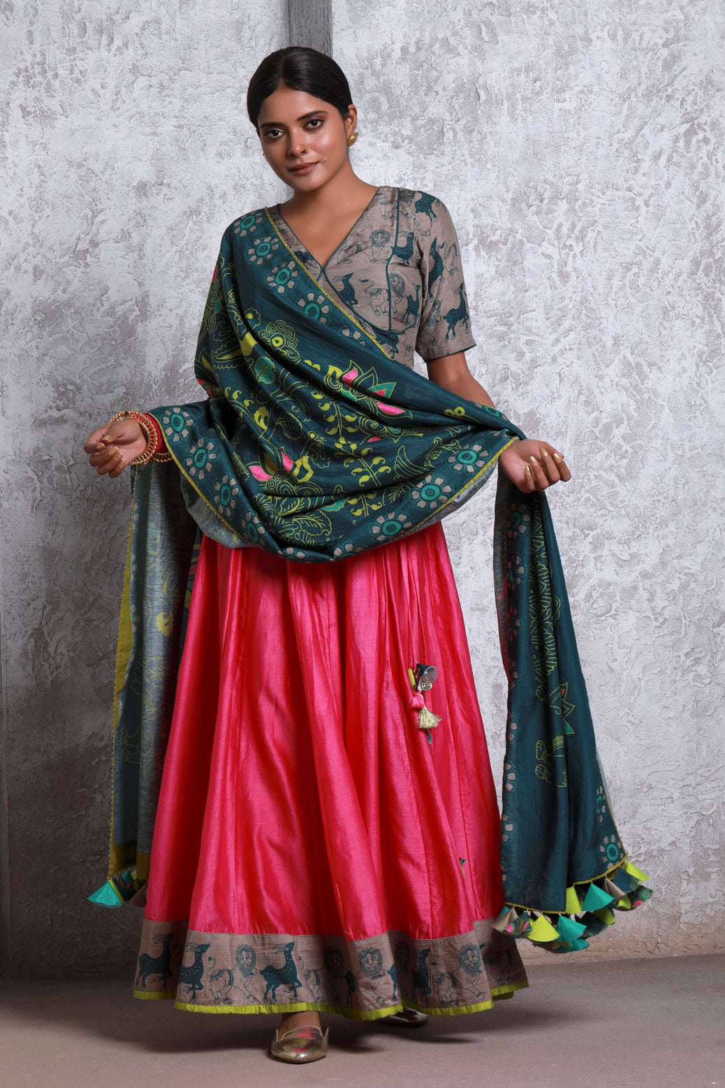 bagh green dupatta