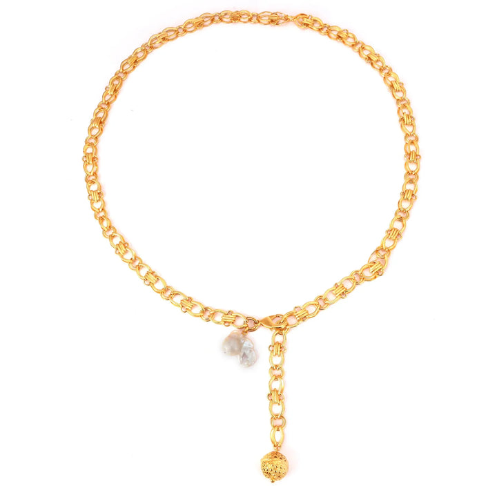 Baroque Duo Free Size Belt and Necklace