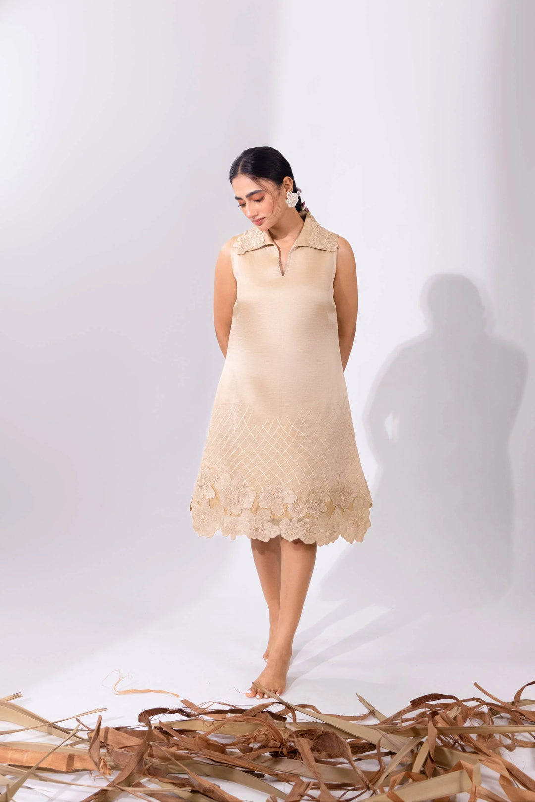 Beige Shift Dress