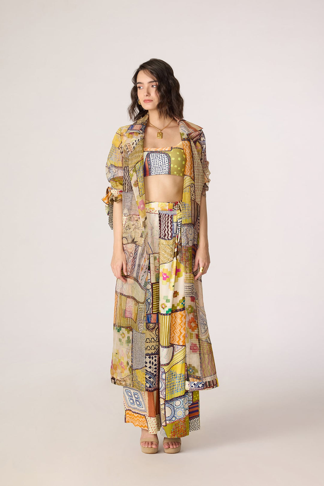 Belen Trench, Juniper Bustier & Jeja Trousers