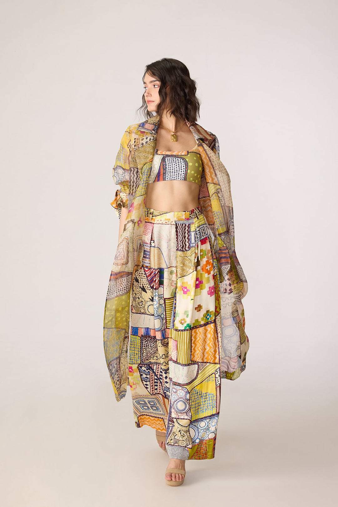 Belen Trench, Juniper Bustier & Jeja Trousers