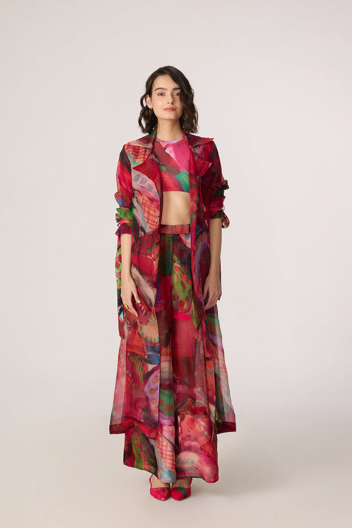 Belen Trench, Zavi Blouse & Vellora Trousers