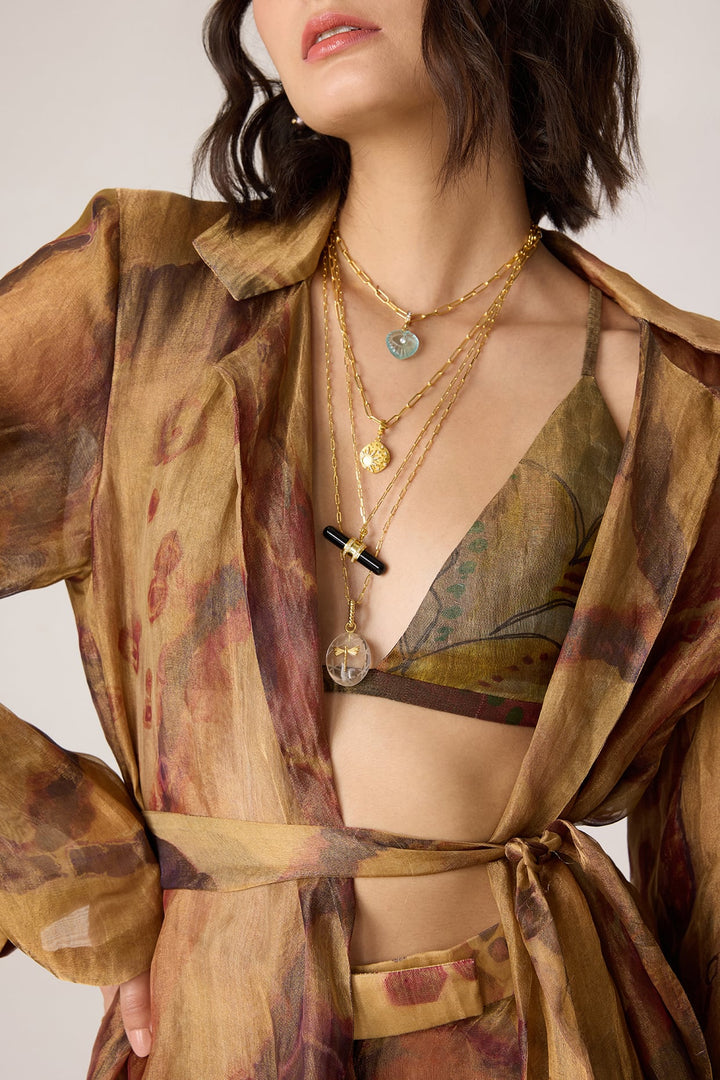 Belen Trench, Arleth Bralette & Vellora Trousers