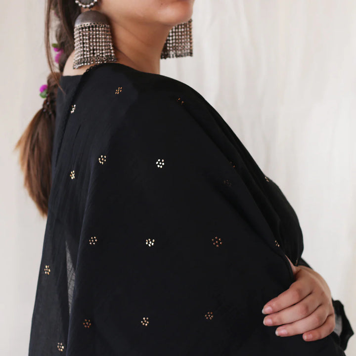 Midnight Black Basic Kurta Set