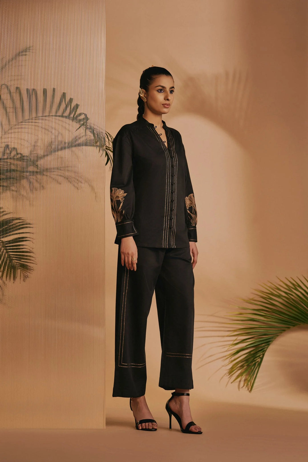 Origani Black Lilly Co-ord Set