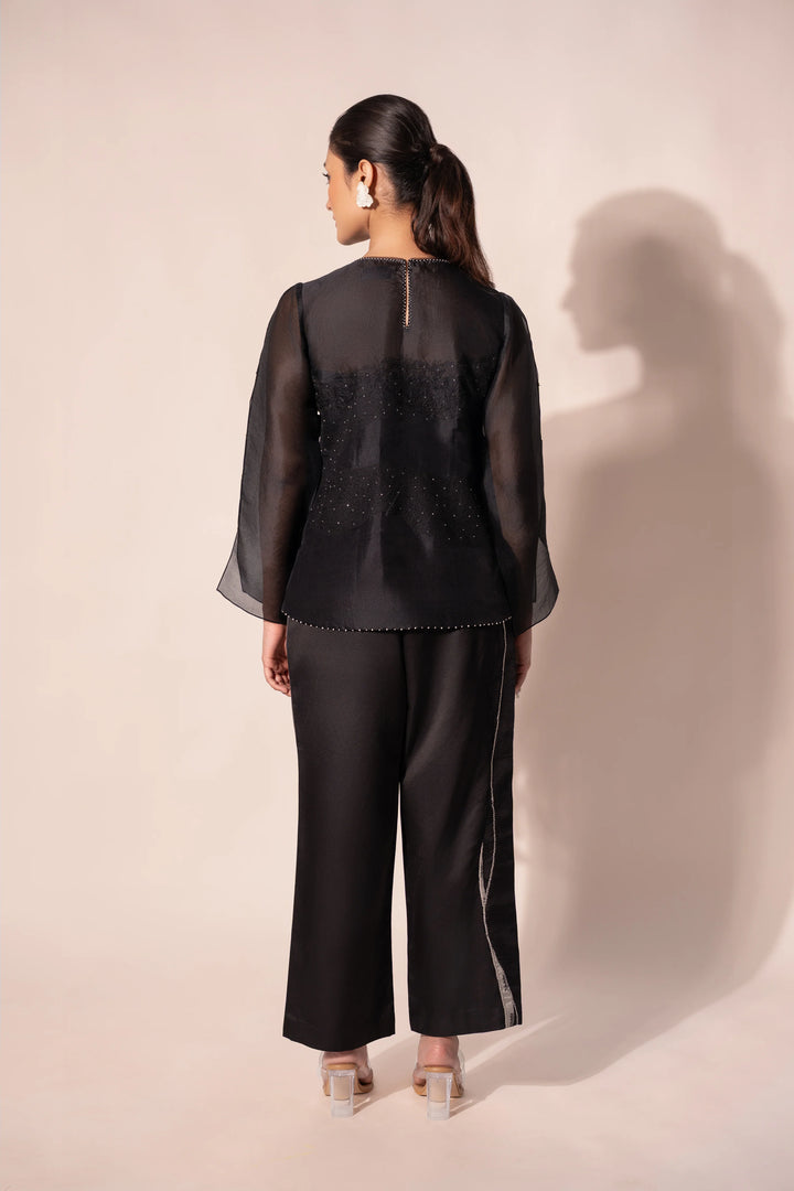 Black WaveBorne Organza Top