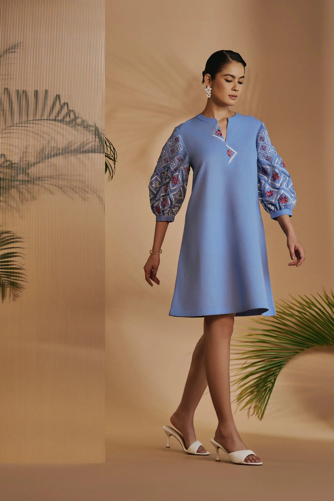 Origani Blue Rainforest Tunic Dress