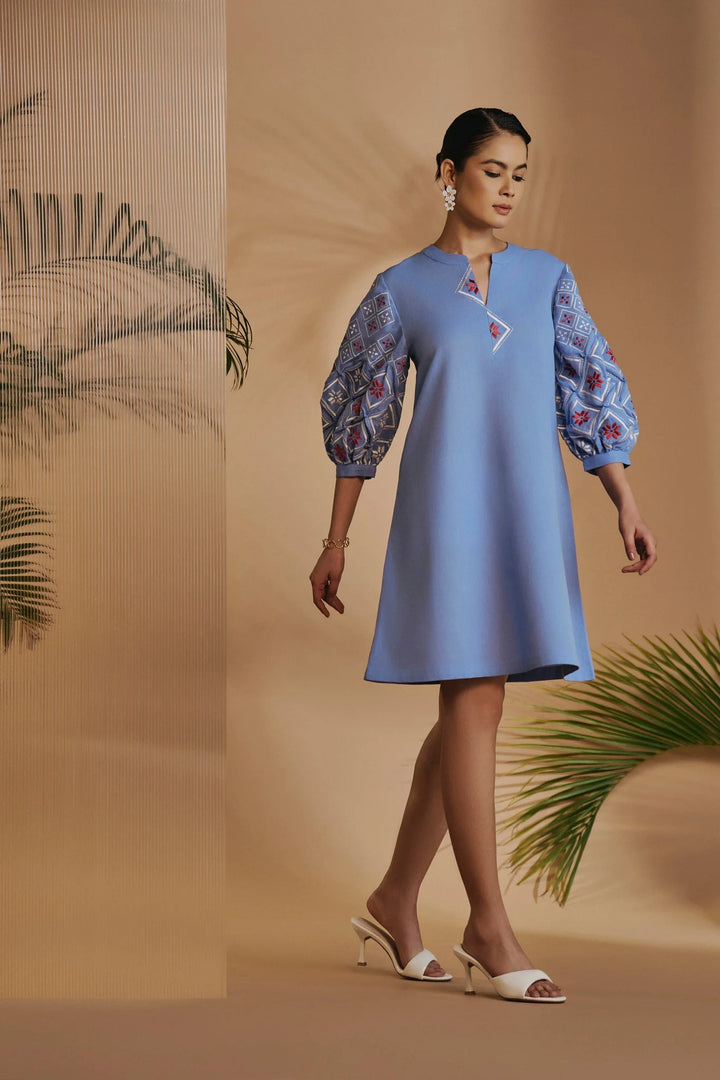 Origani Blue Rainforest Tunic Dress